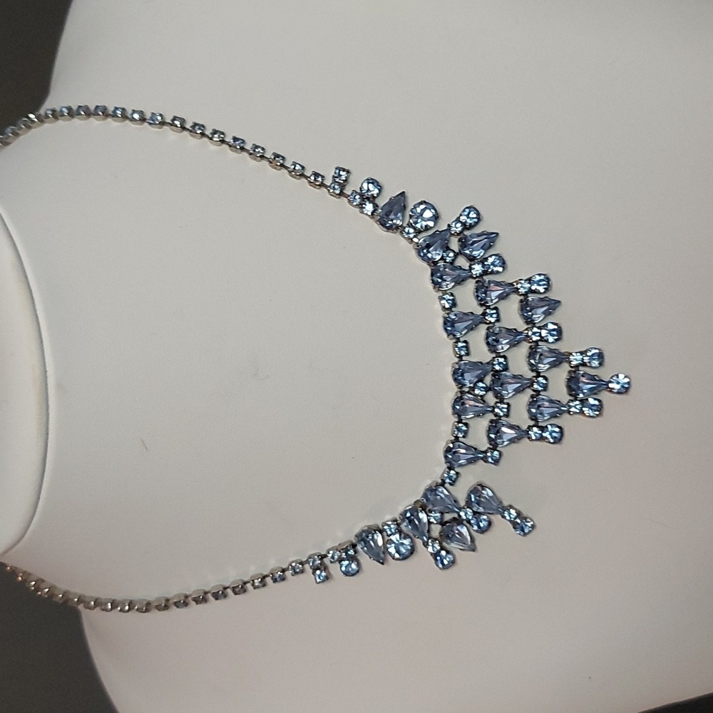 Vintage Blue Costume Jewelry Necklace